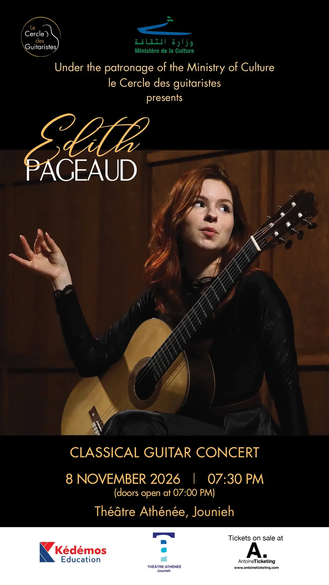 Classical guitar concert performed by Edith Pageaud