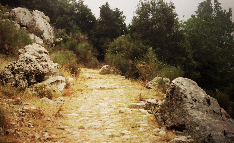 Roman road and stairs